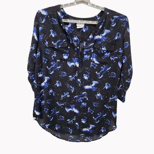 Torrid Harry Potter 2X Wizarding World Womens Roll Tab Sleeve Top Lightweight